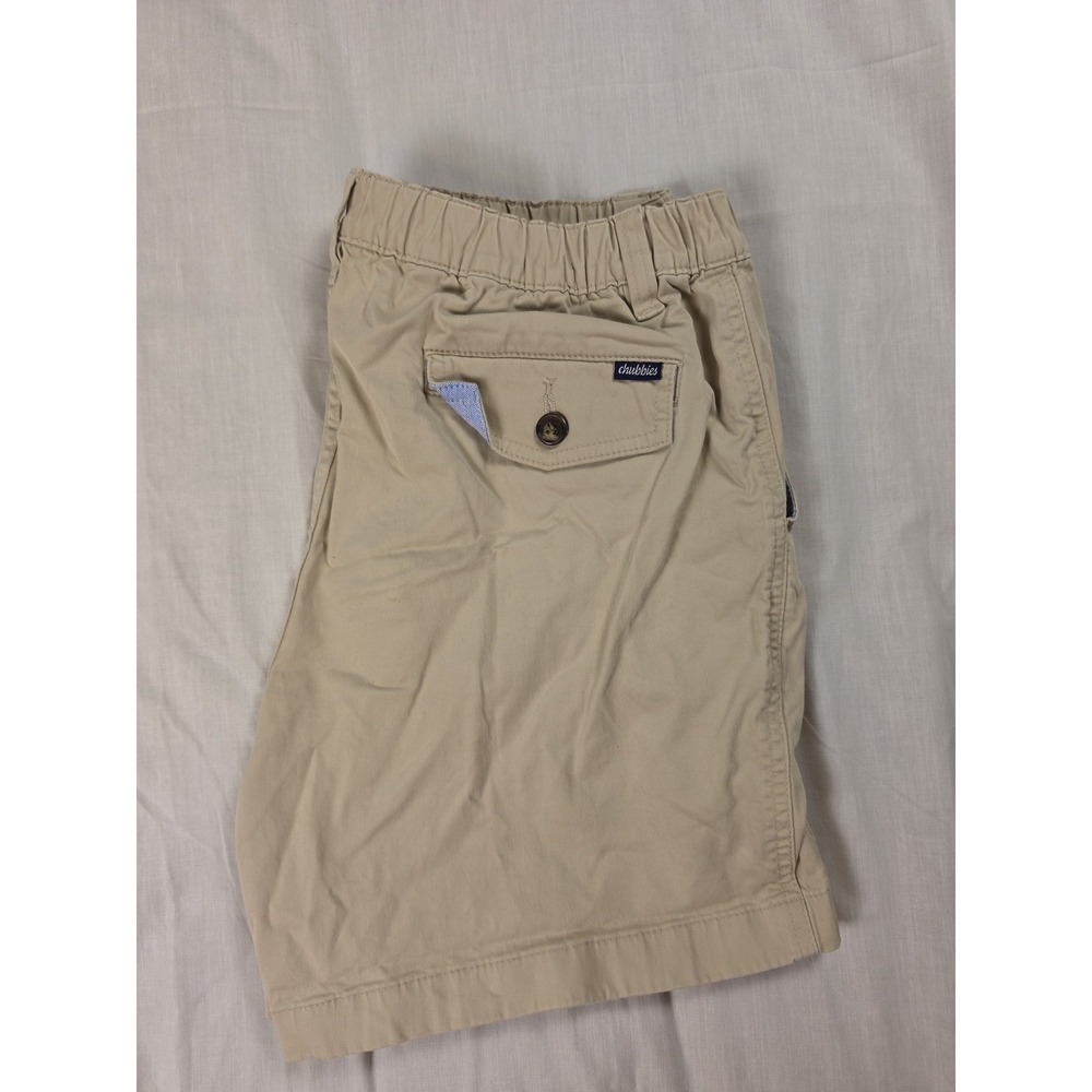 Chubbies Shorts Mens Small Beige 5.5 Inch Inseam Chino Regular Fit Stretch